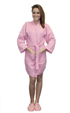Load image into Gallery viewer, Thigh Length Waffle Weave Kimono Robes

